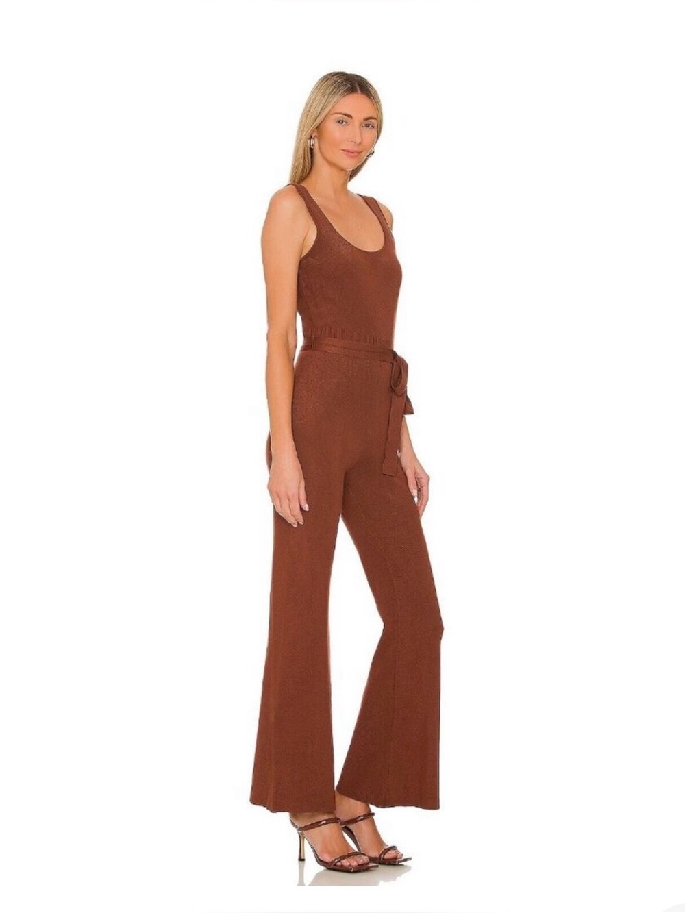 All The Ways Rust Colored Wide Leg Jumpsuit Size Medium Like New